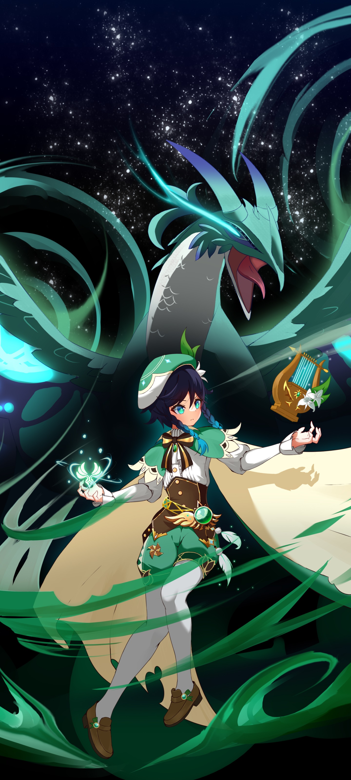 1440x3200  venti, аэстетика , Clouds, Femboy, Genshin, Genshin Impact, Green, HD Телефон Обои | Peakpx