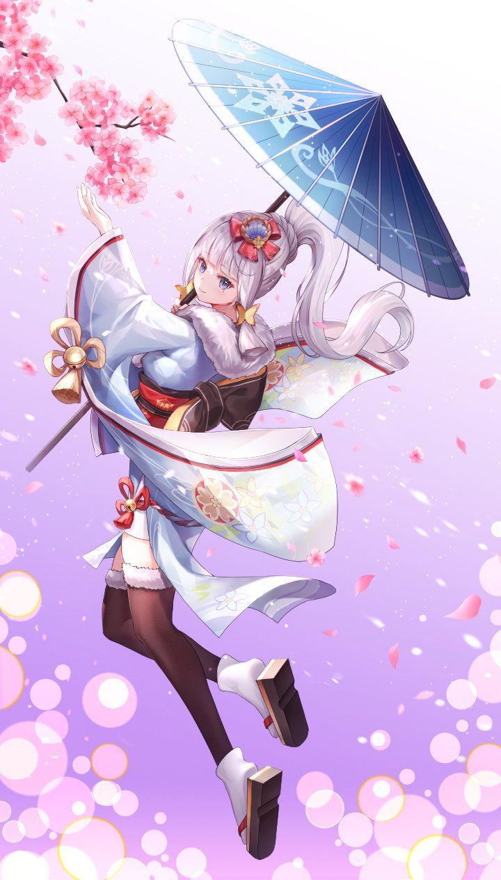 720x1265  Kamisato Ayaka (Genshin Empact), нарисованный Akasaai | Danbooru