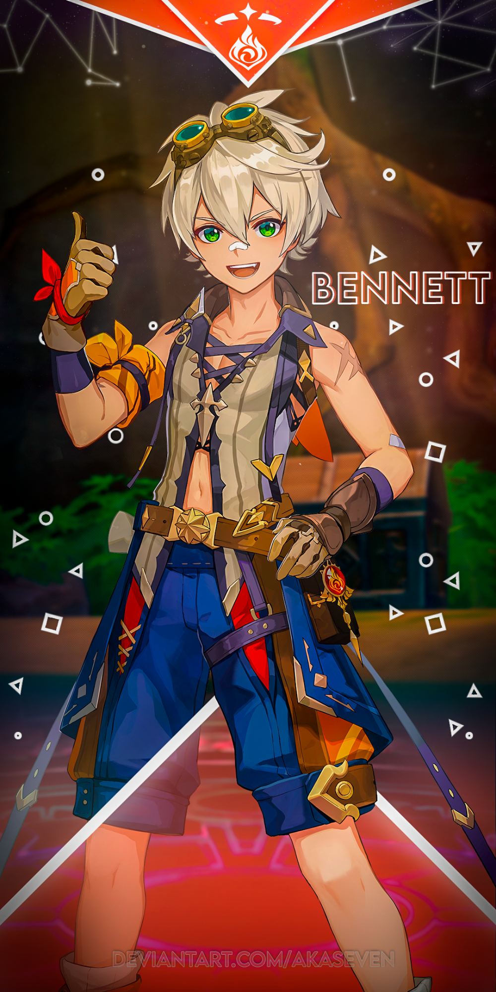 1000x2000  Wallpaper ID: 382347 / Video Game Genshin Impact Phone Wallpaper, Goggles,  Bennett (Genshin Impact), 1080x1920 free download