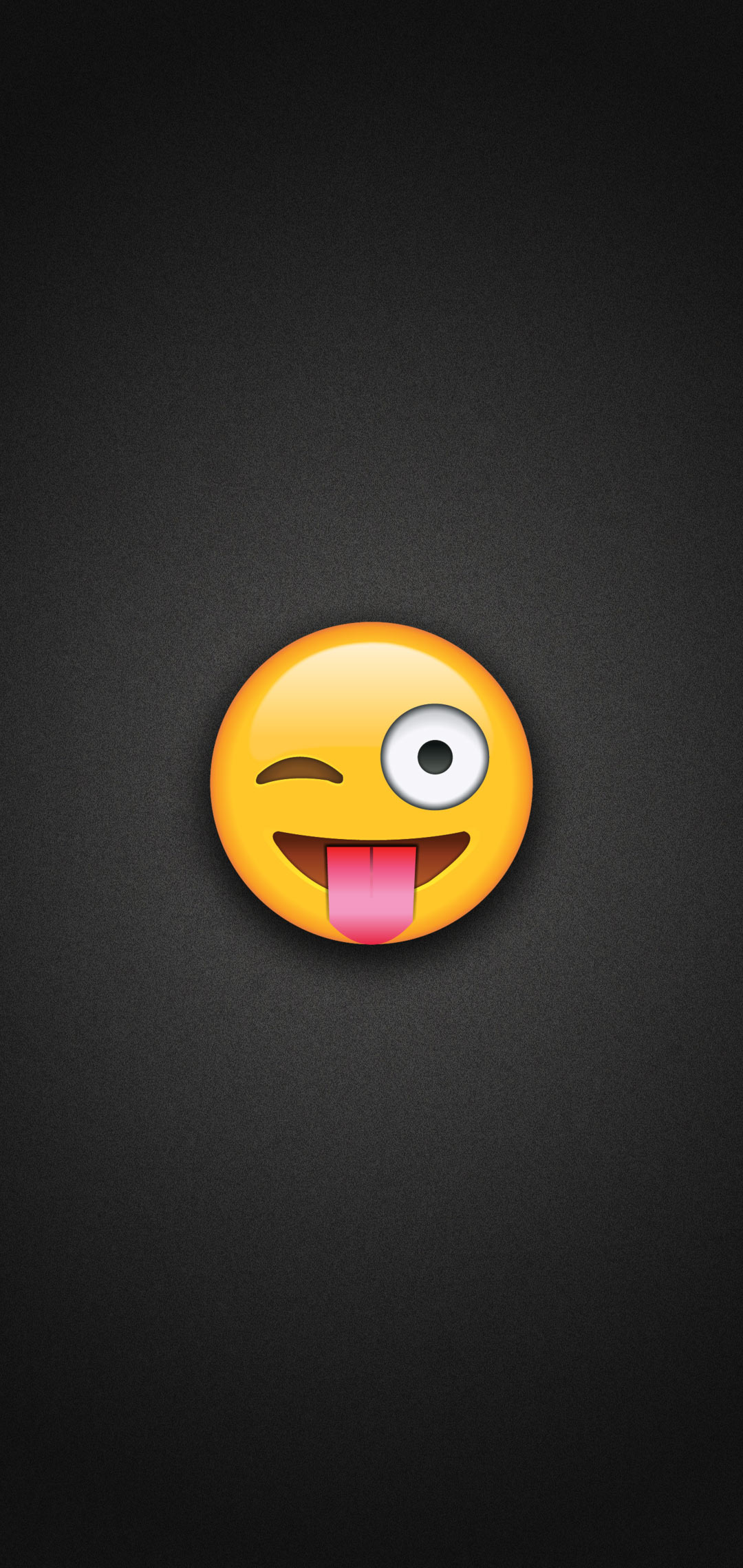 1080x2280   Tongue Out Emoji with Winking Eye Phone Wallpaper