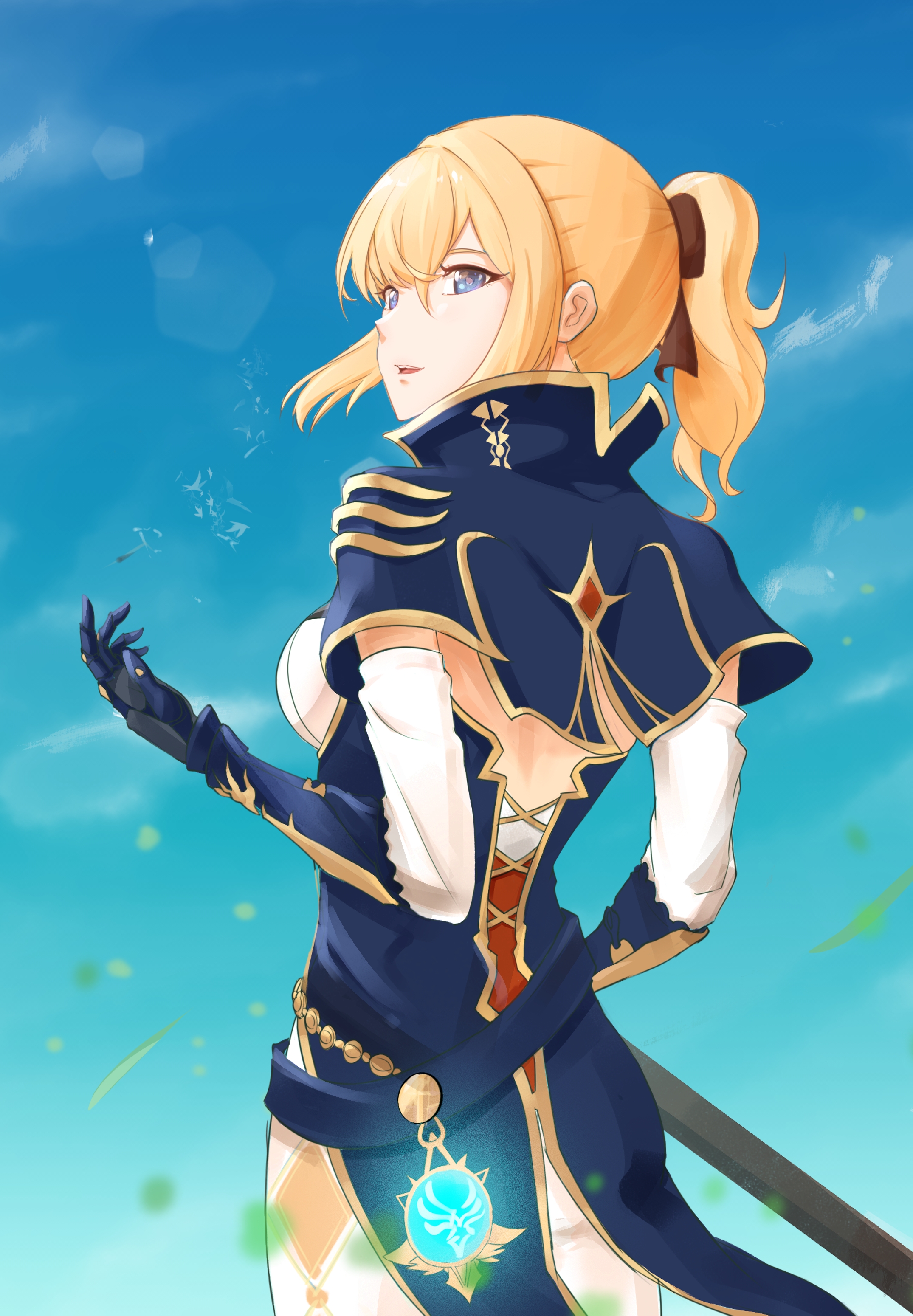 2150x3099  ANIME PICURT GENSHIN JEAN GUNNHILDR CJW01 Одиночные длинные волосы высокие изображения 3000x4000 678960 DE