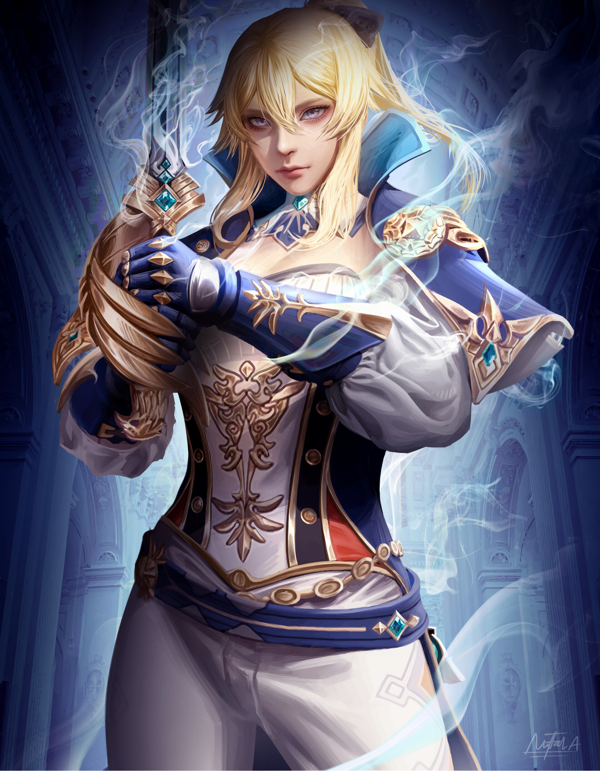 1920x2465   Джан и Жан (Genshin Empate), нанесенный Makyrel | danboor