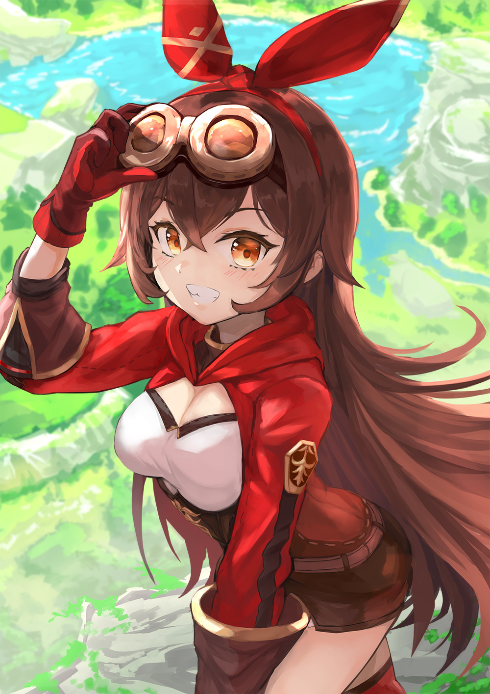 1000x1414  genshin удара Amber Lumine HD 4K обои № 3.2983 