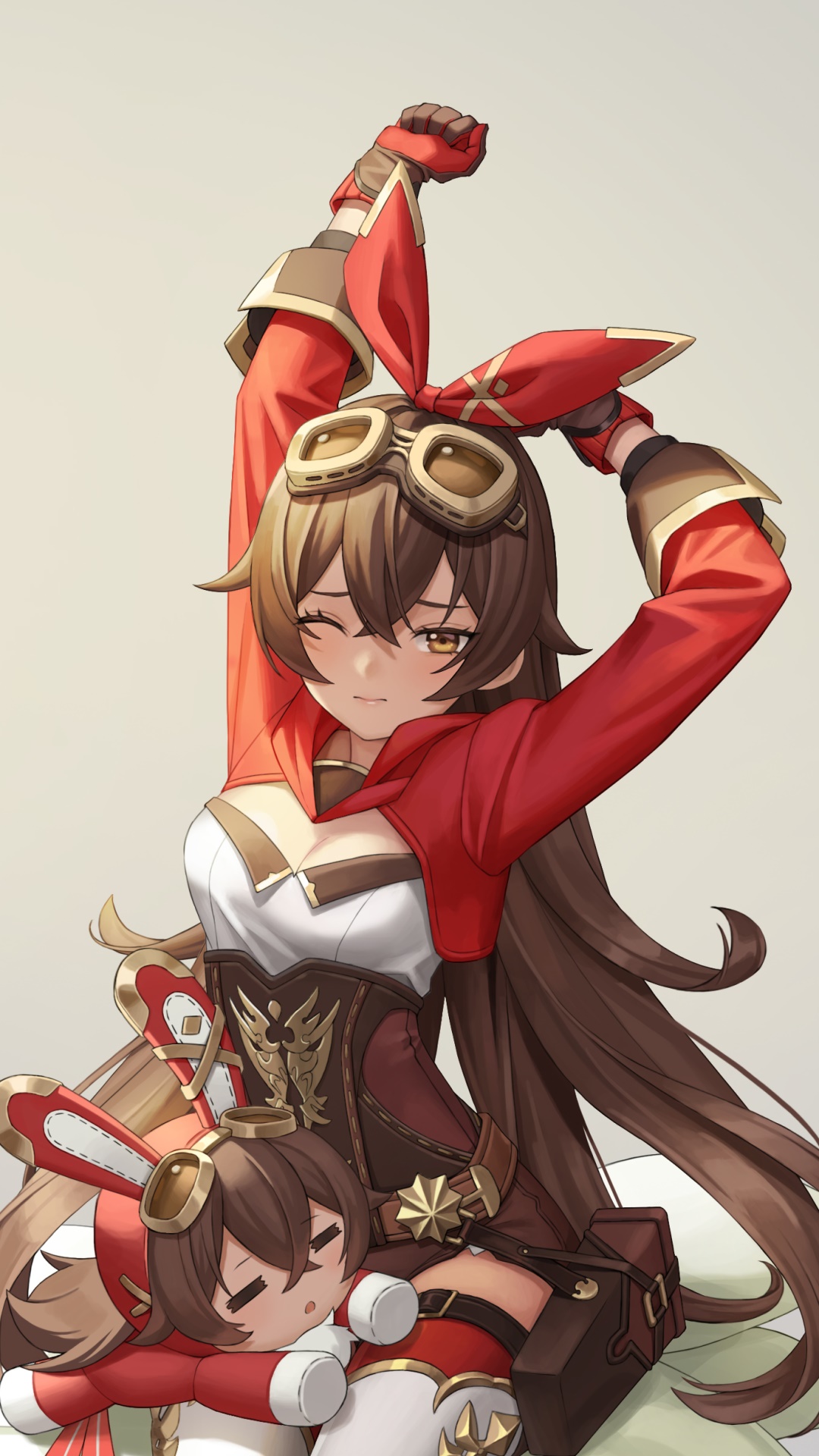 1080x1920  amber и барон Банни (Genshin Impact), нарисованная Shisoneri | Danbooru