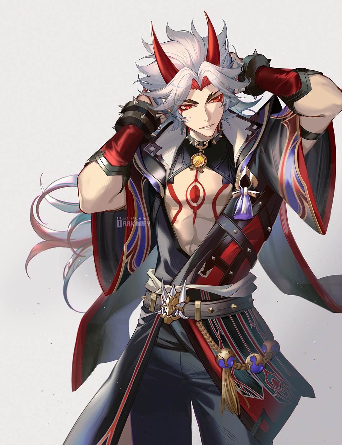 1100x1430   Arataki Itto - Genshin Impact - Zerochan Anime Poard 