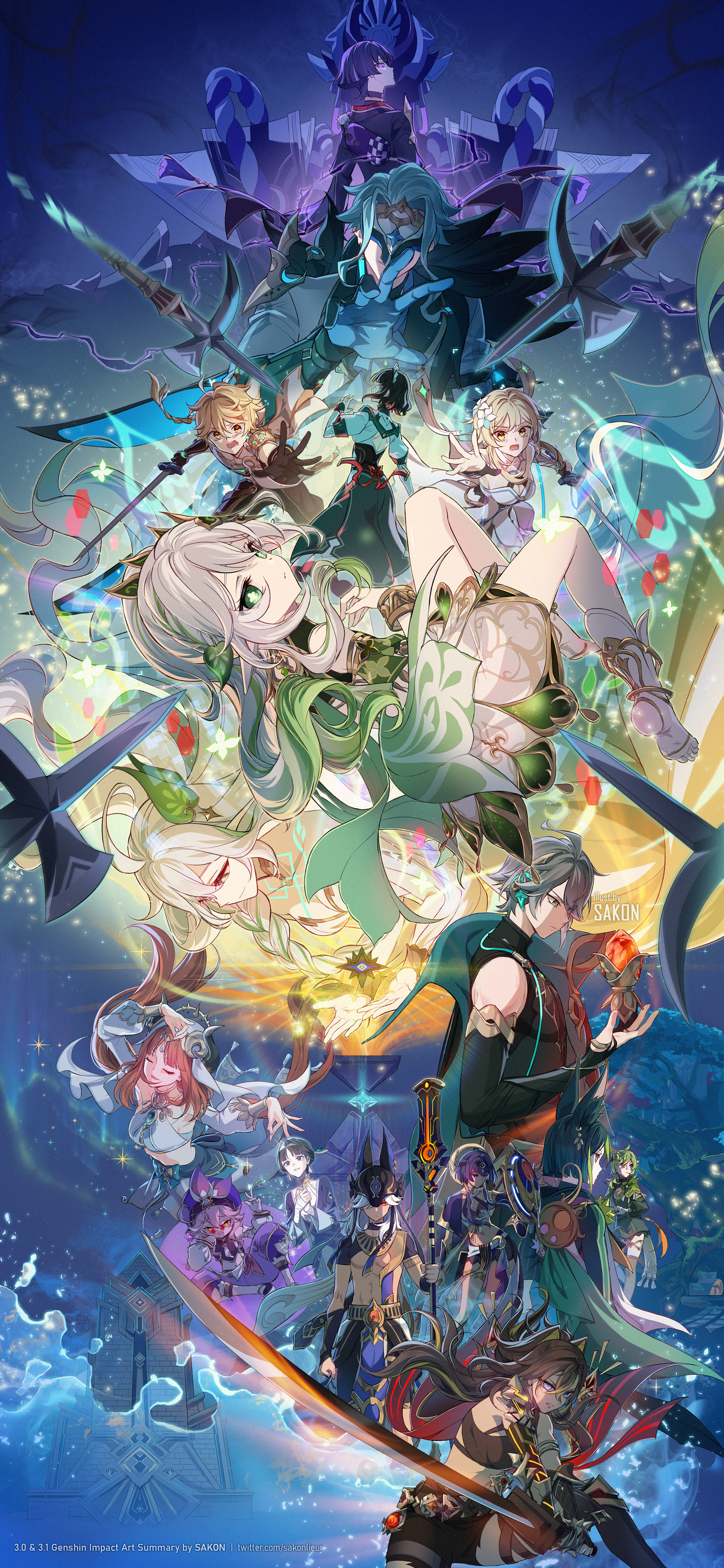 2000x4331  Genshin Impact Office Wallpaper (всегда обновление!) Zerochan Anime Image Board