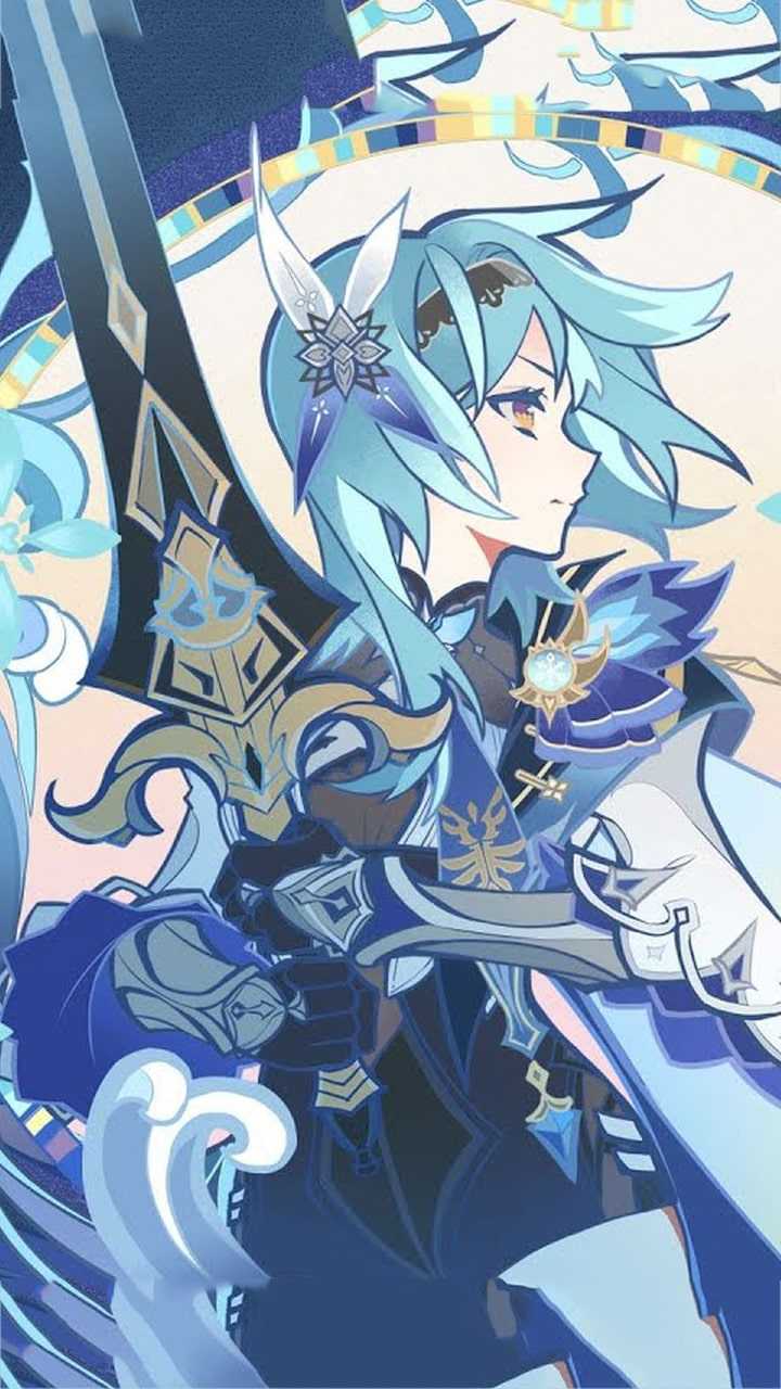 720x1280  eula Genshin Impact 4K Телефон iPhone обои № 9901A 