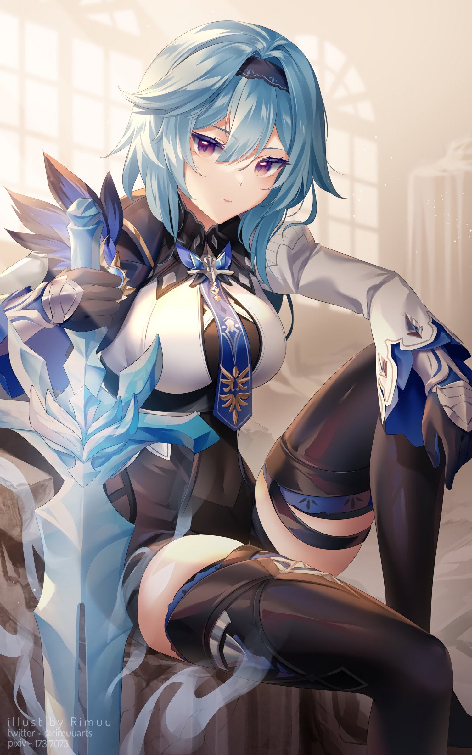 1500x2400   Скачать обои 1125x2436 Blue Hair Eula, Genshin Empact, Video Game, 22, iPhone X, 1125x2436 HD Фон, 28080