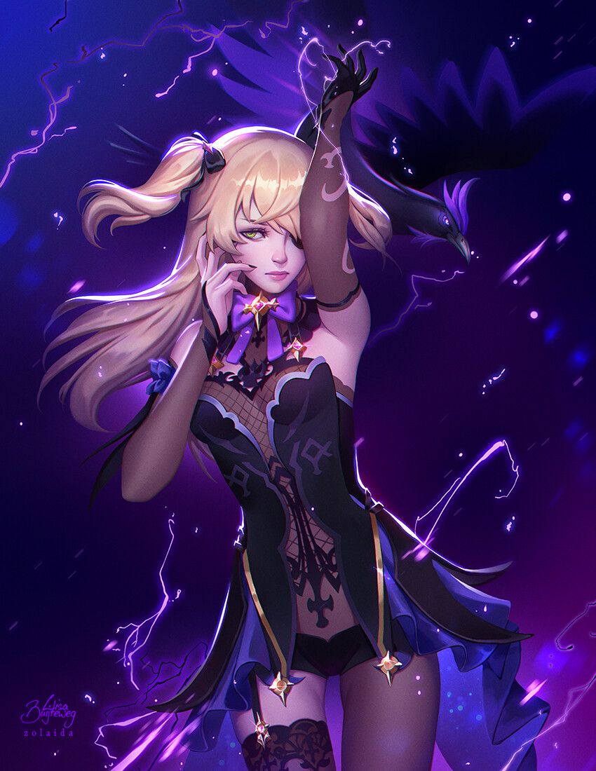 850x1100   Fischl Genshin Impact HD 4K обои #8.157 