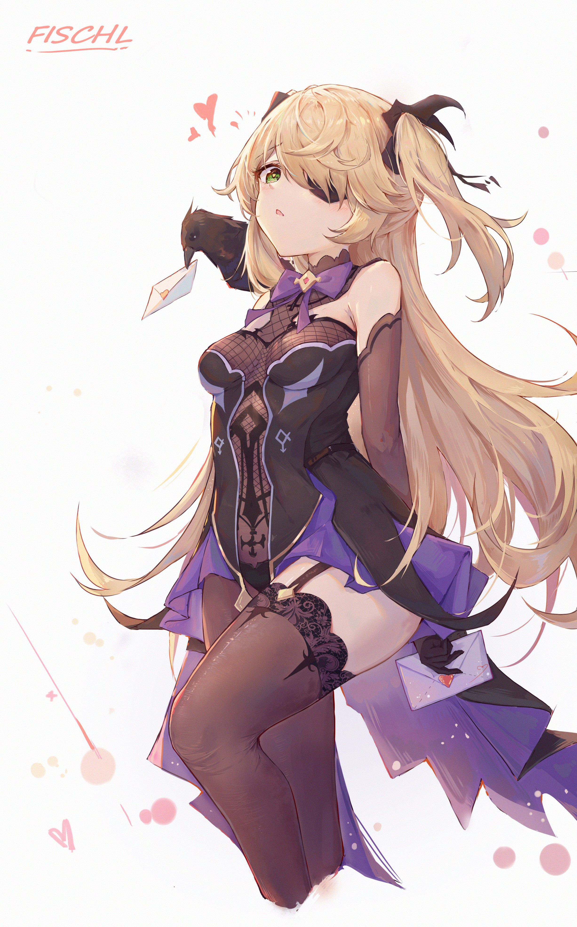 2453x3937   Fischl Live обои - Genshin Impact Live Walpapers [Vídeo] | Аниме, Coruja