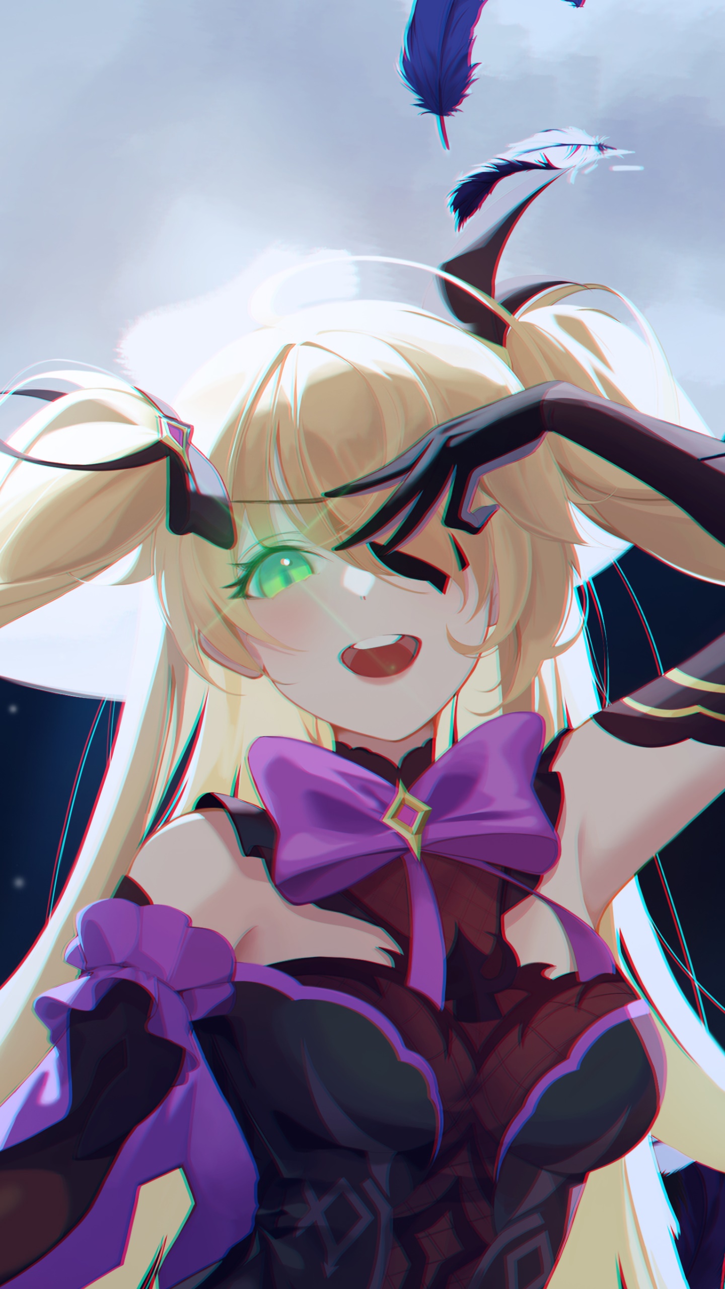 1440x2560  hd обои: Genshin Impact, Anime Girls, Fischl (Genshin Impact), Mona (Genshin Impact) | Обои Flare