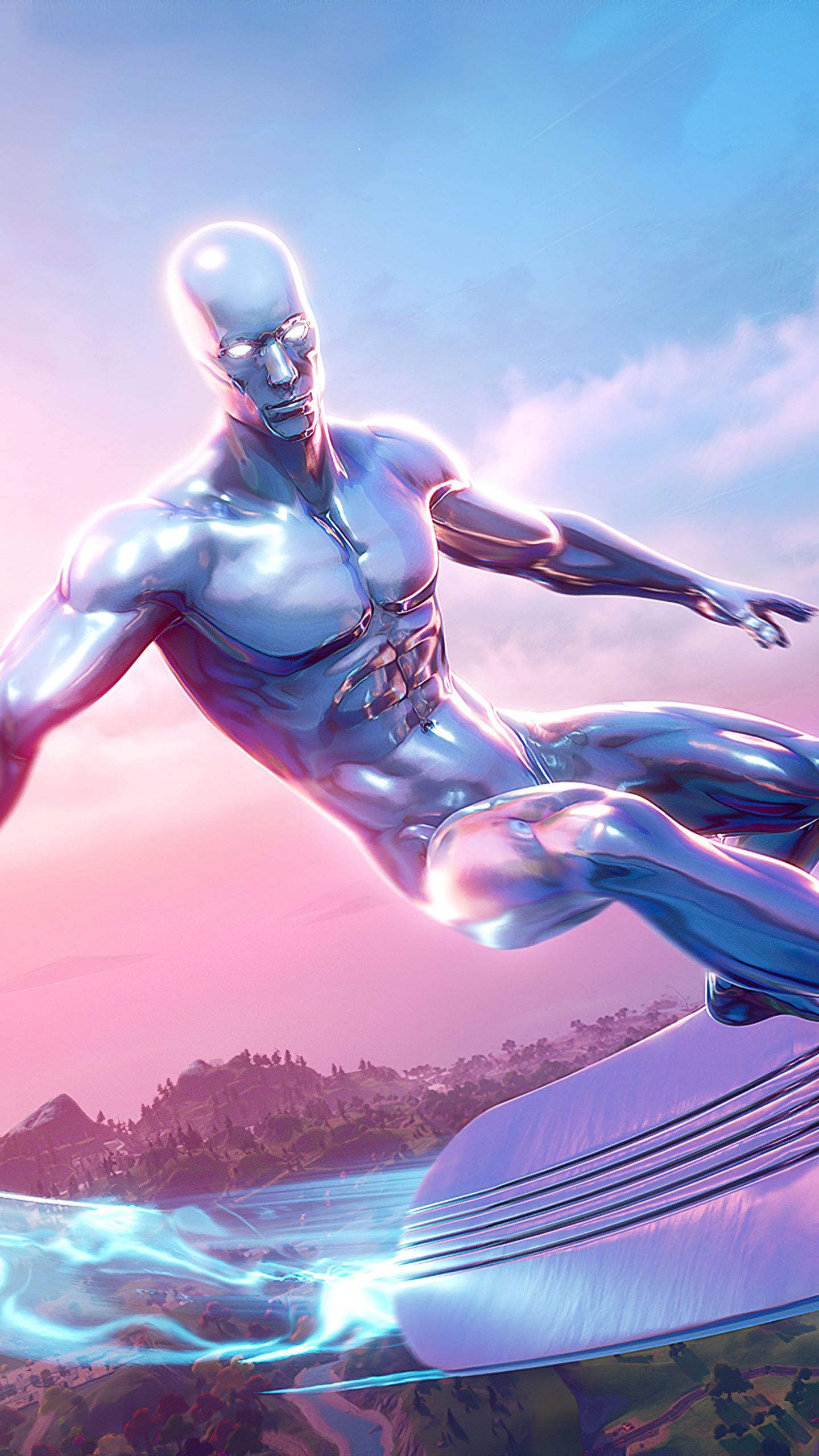 1440x2560  silver Surfer Phone обои - Мобильная Abyss