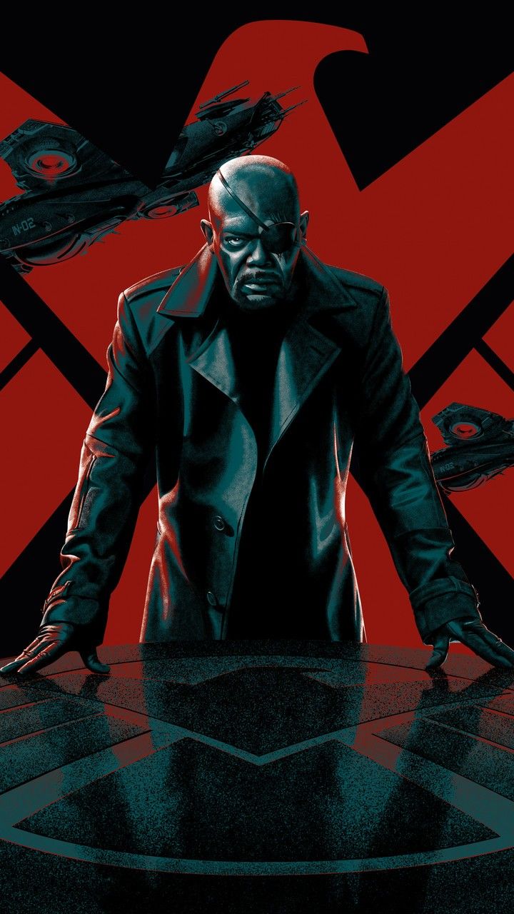 720x1280  Nick Fury | Ник Фьюри, плакат «Капитан Америка», Капитан Америка Зимний солдат 