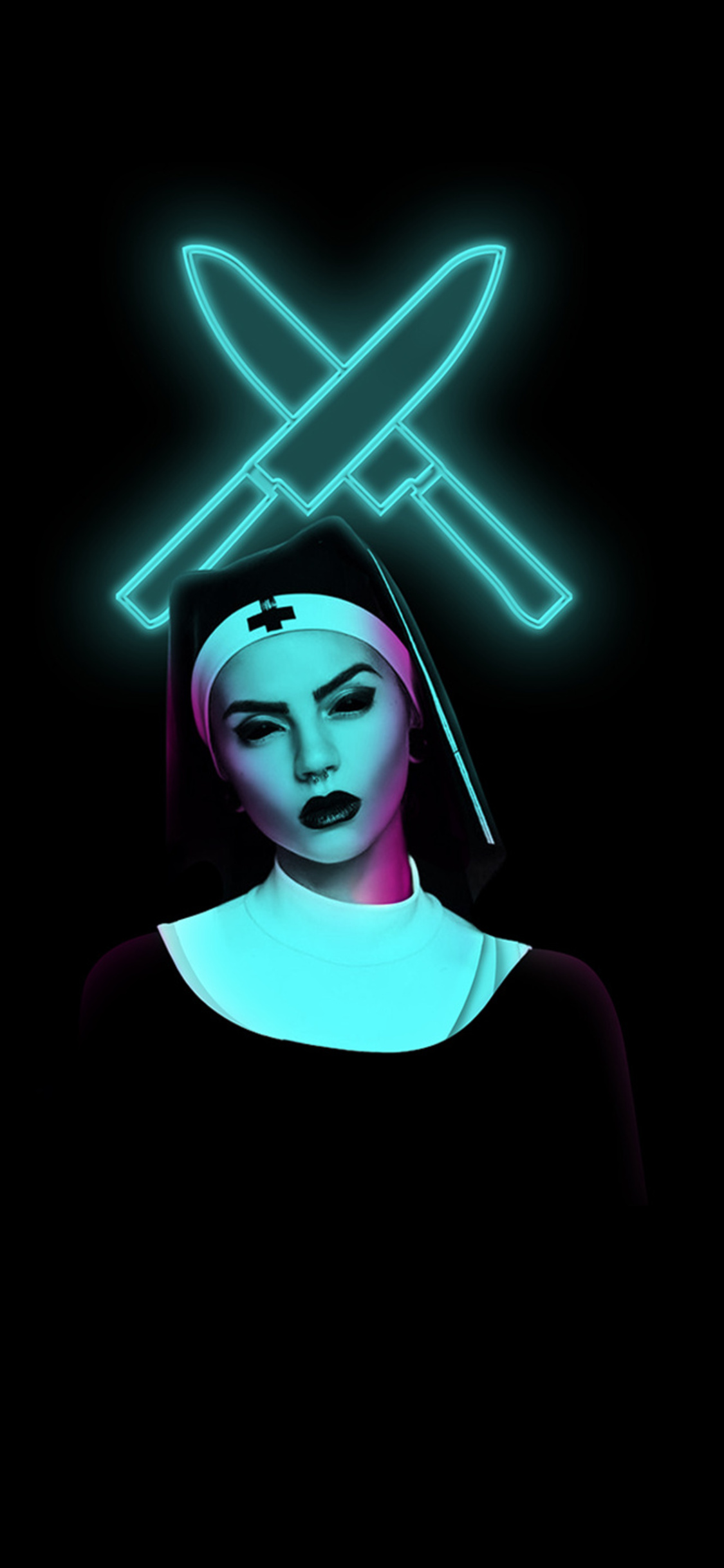 1125x2436 nun with Guns Hitman iphone обои бесплатно скачать 