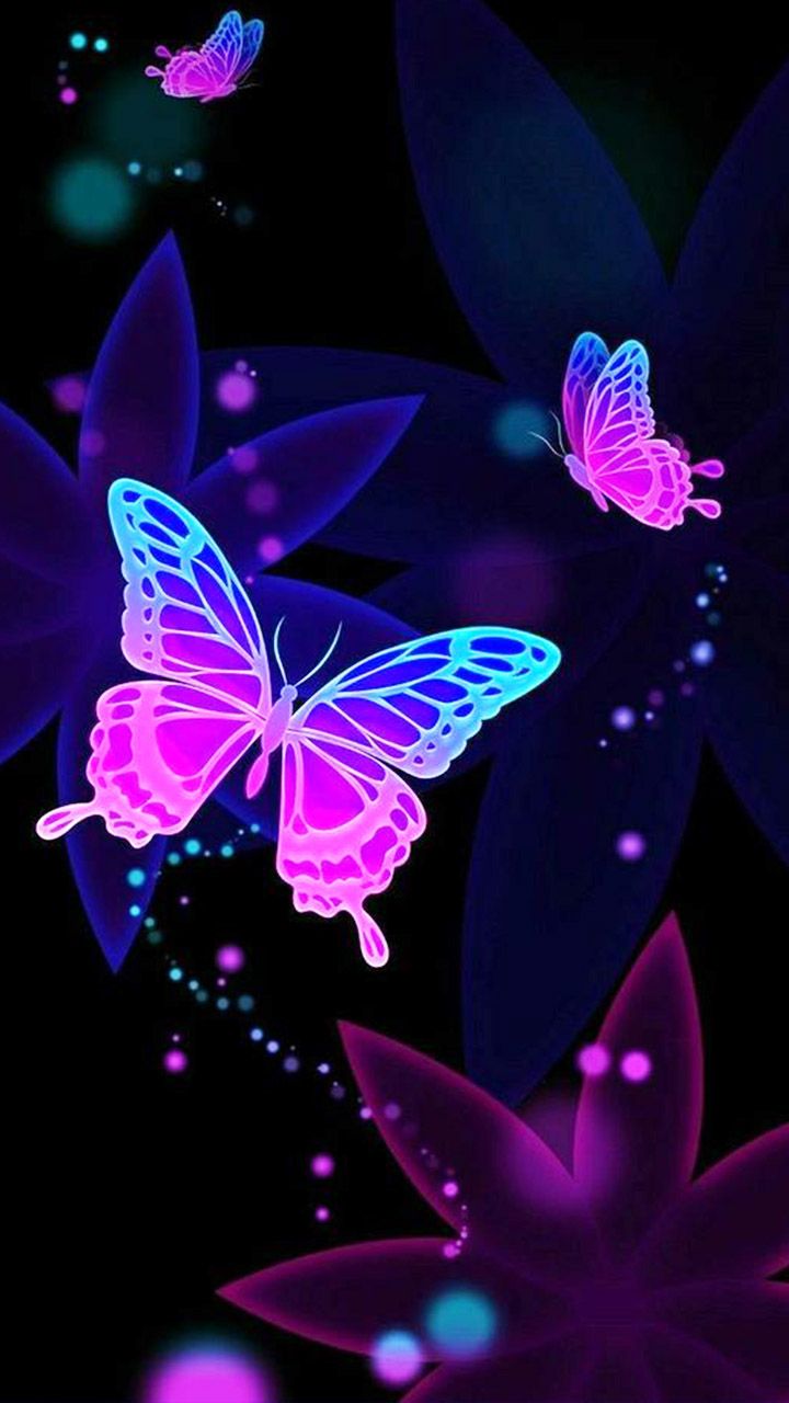 картинки бабочек на фиолетовом фоне