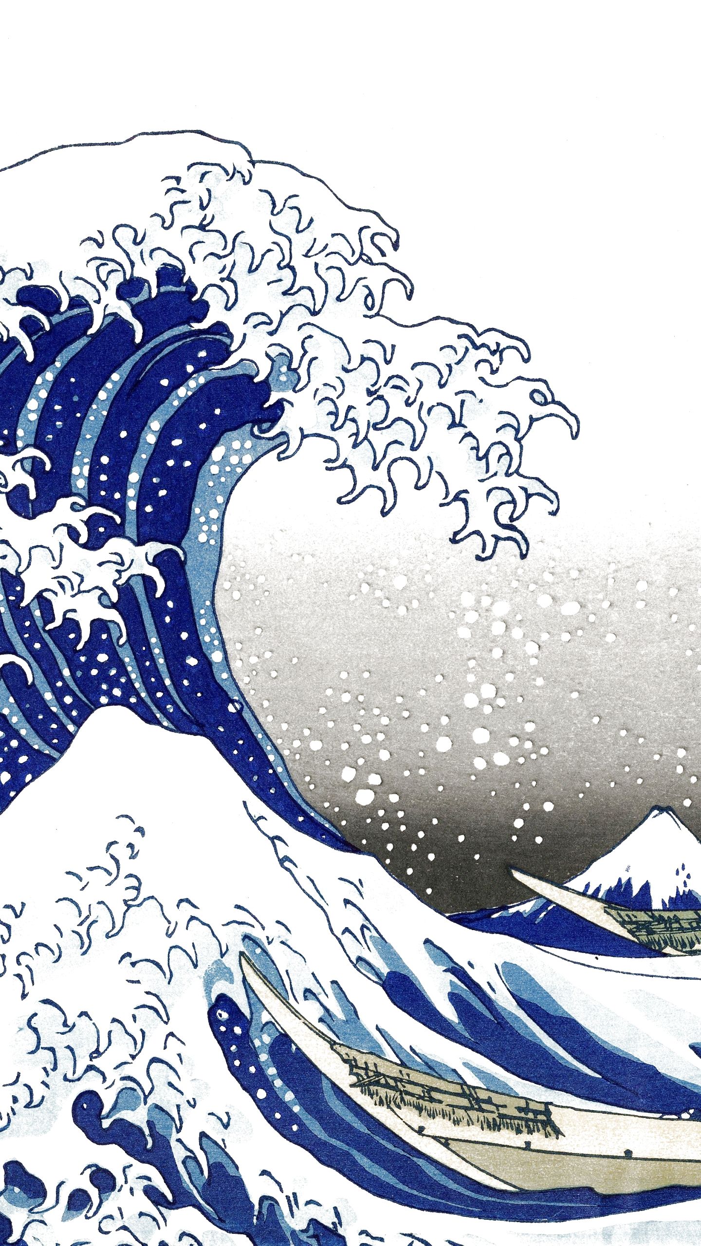 1440x2560 The Great Wave Off Kanagawa HD Wallpapers - Обои Cave