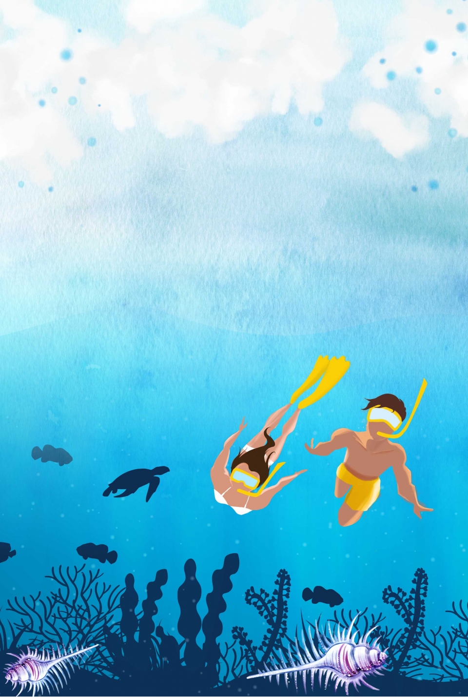 960x1429  Picture \"Underwater World\" – купить на Ярмарке Мастеров – LDB4GCOM |  Картины Krasnodar