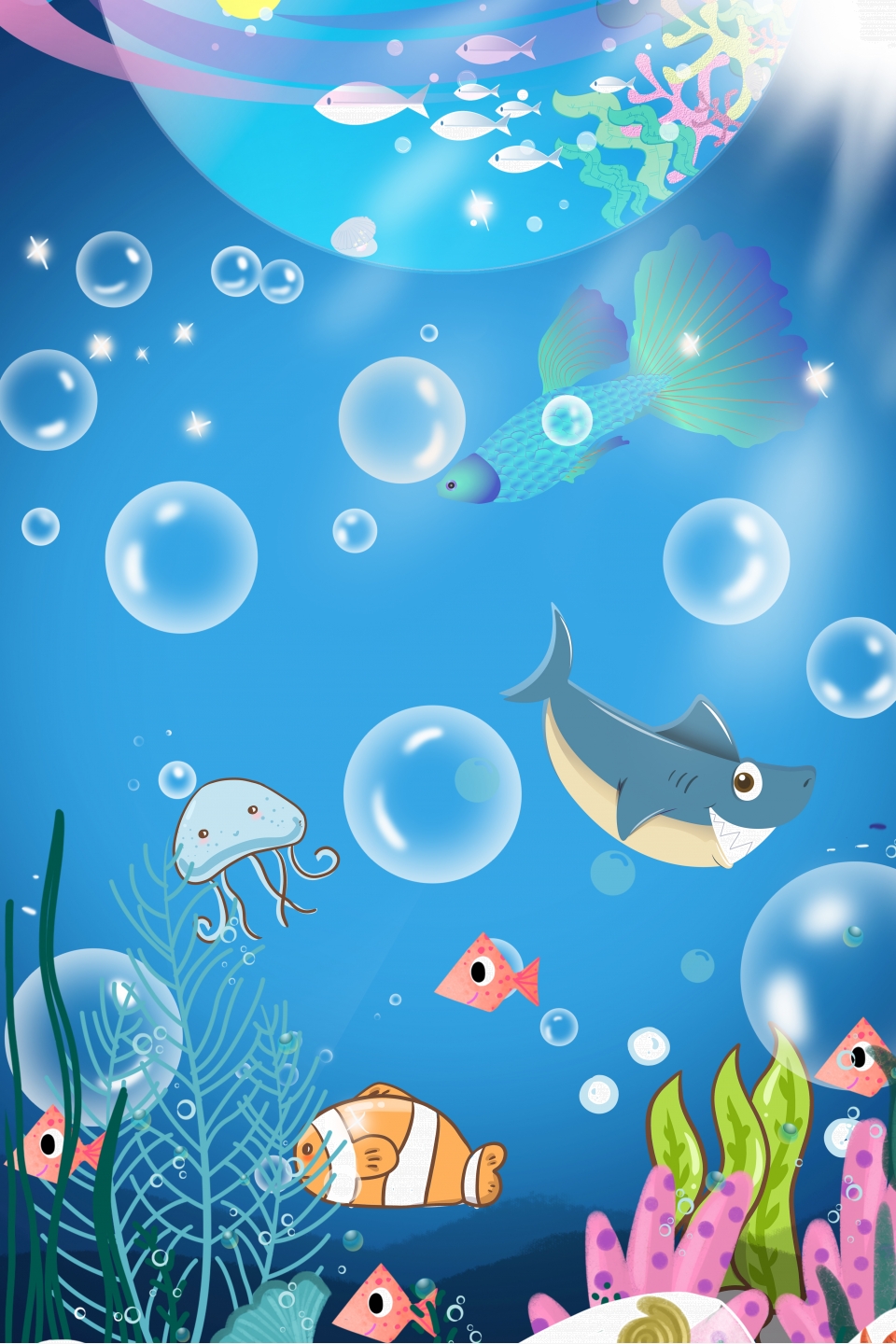 фон подводный мир картинки для детей