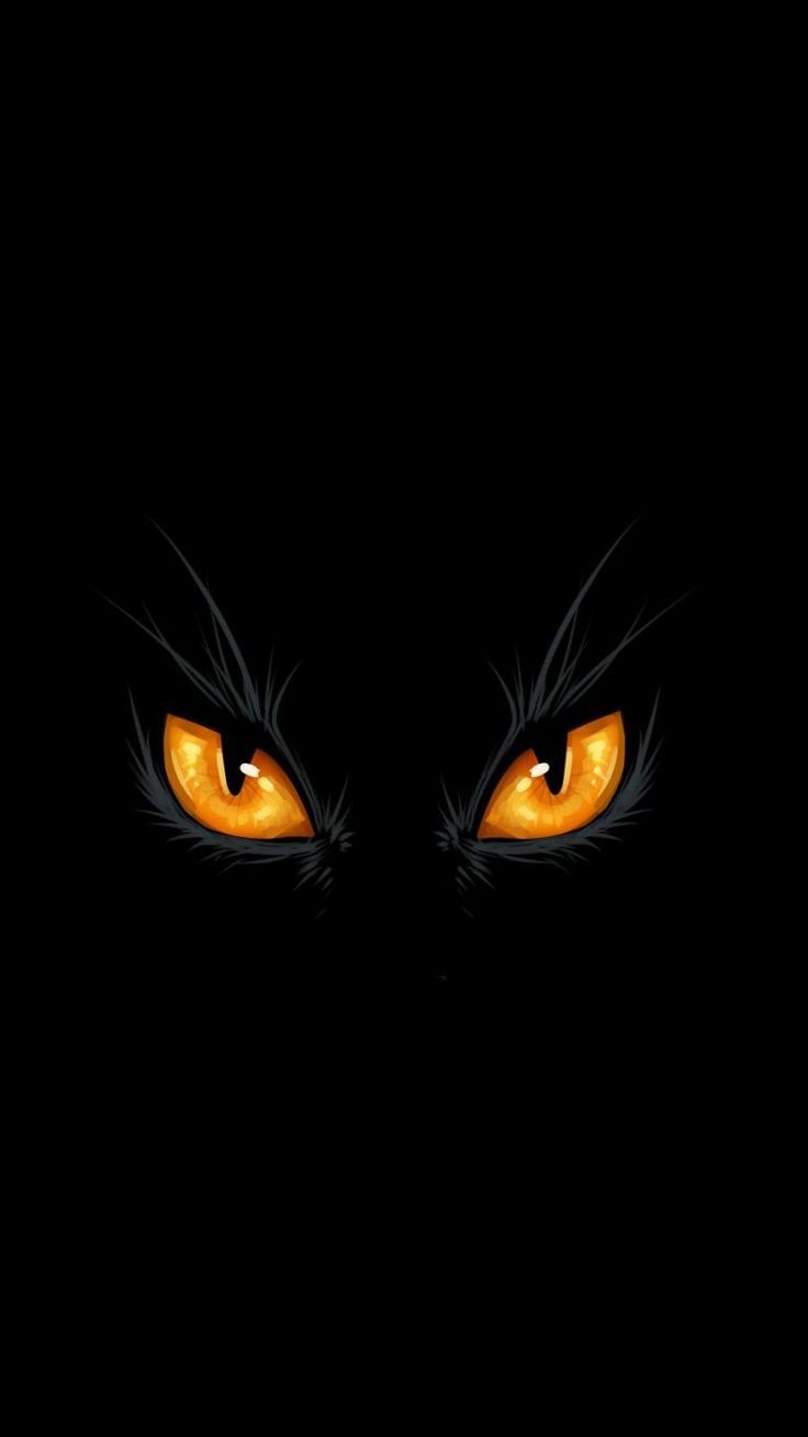 Глаза кошки на черном фоне