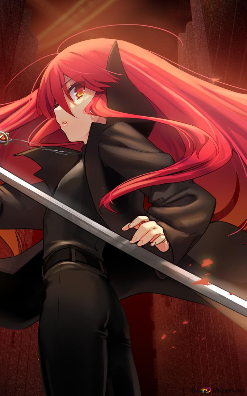 800x1280  Devil Red Eyes Anime Girl Wallpaper - HD Мобильные стены 