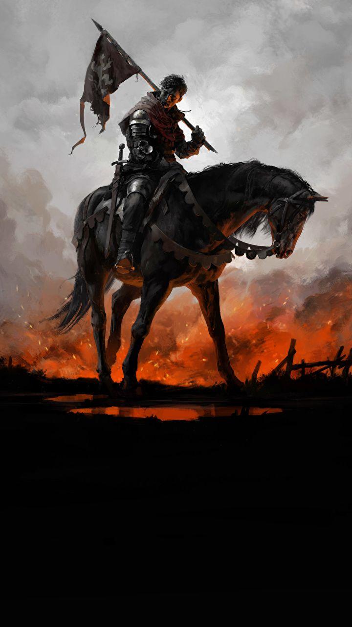 720x1280   Warrior Horse Riding Art, HD обои | Peakpx