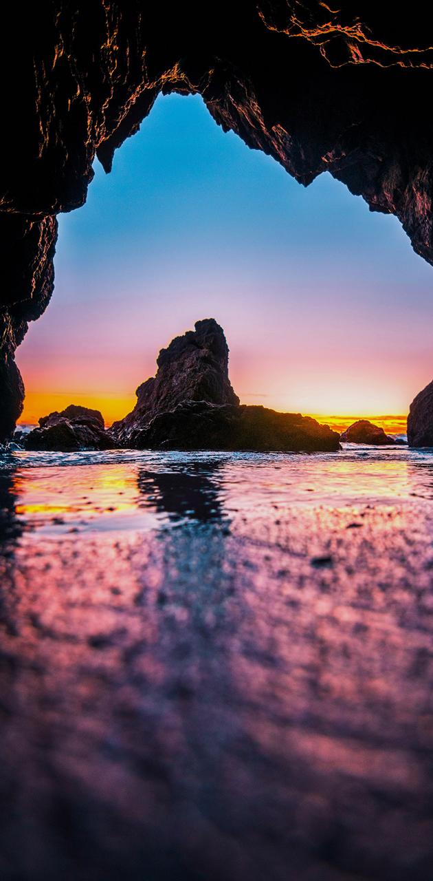 630x1280  sea Cave Wallpapers - обои пещера 