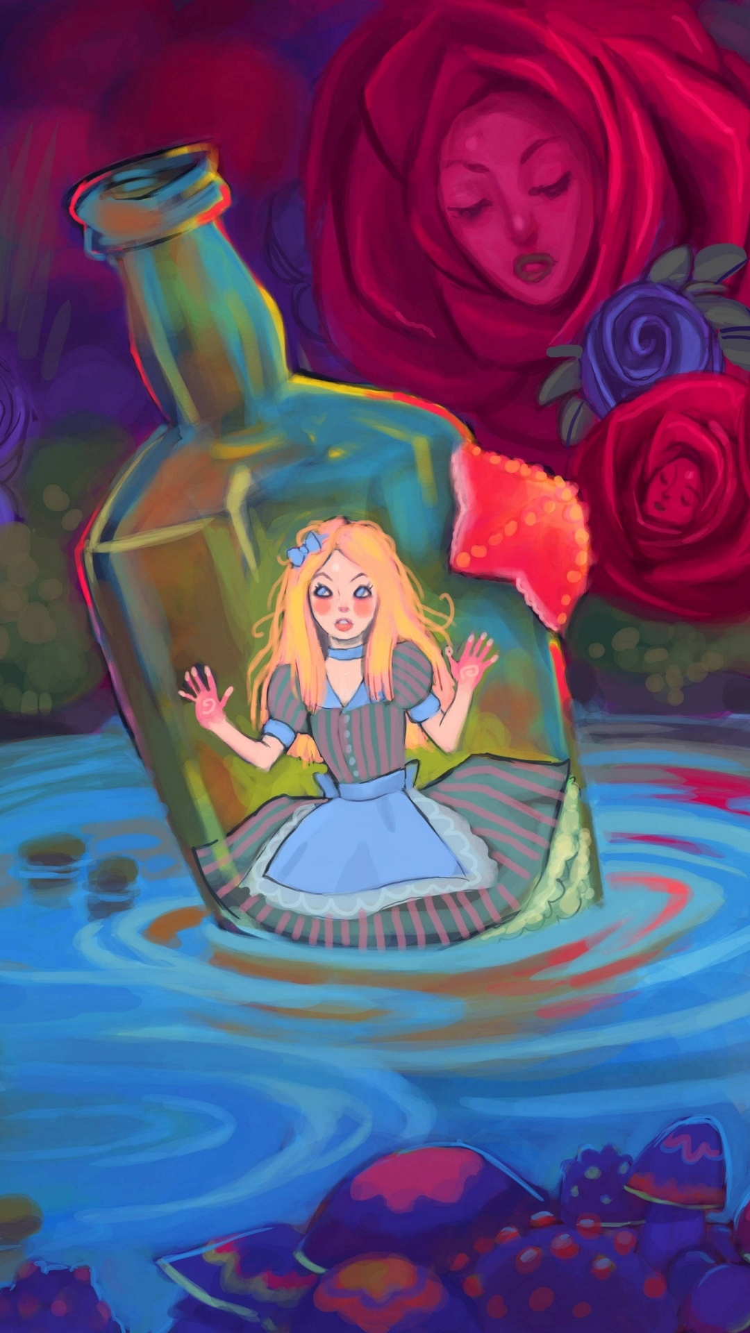 1080x1920 Alice in Wonderland Iphone Photos - Алиса в стране чудес Фон теле...