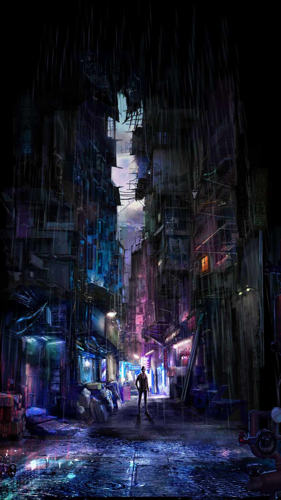 900x1600  anime City Phone Обои - обои пещера 