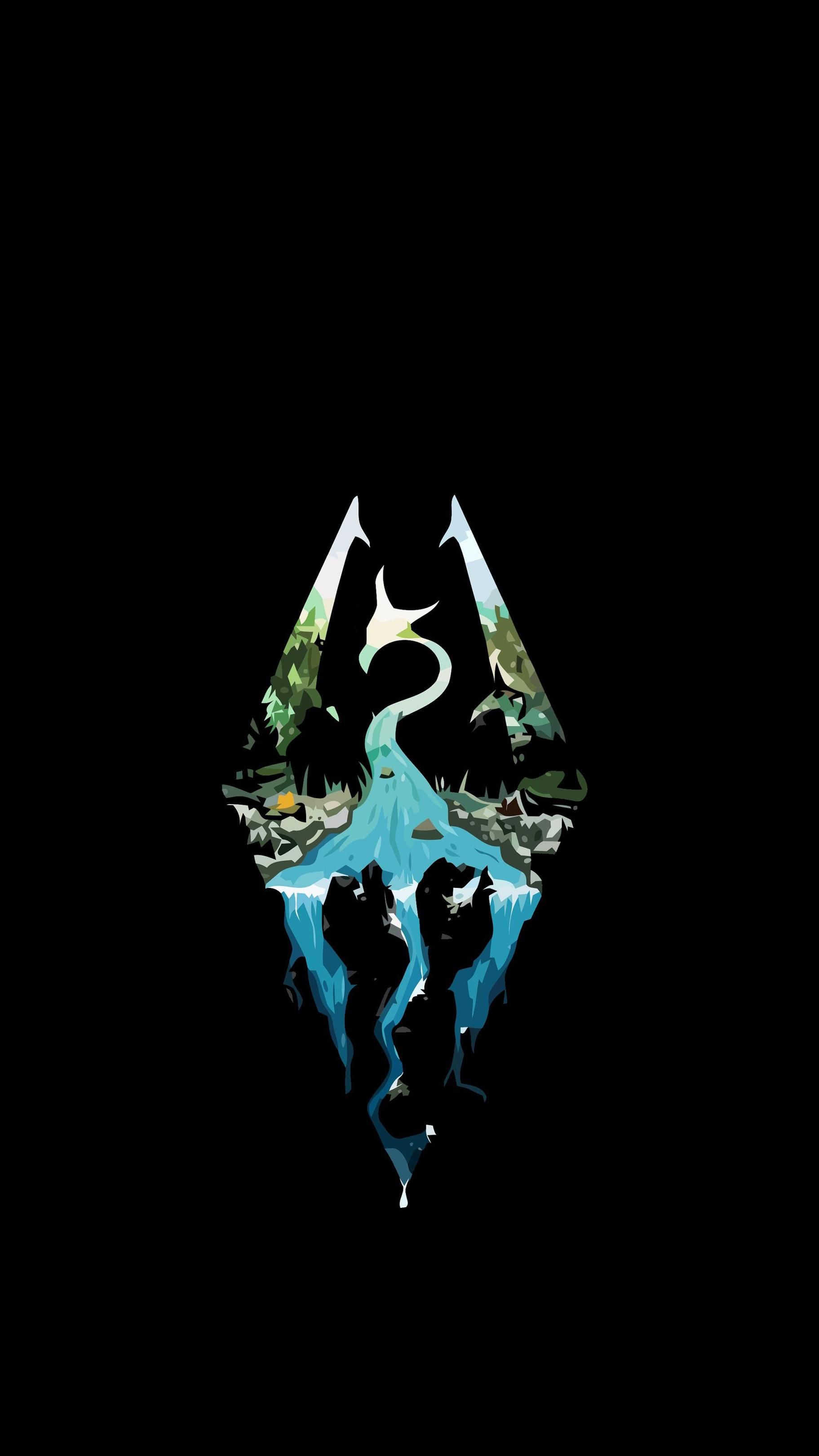 1823x3240  Phone wallpaper Skyrim logo - Оптимизировано для экрана блокировки iPhone - Исходное сообщение от hdxdaniel # games… | Обои Skyrim Обои Skyrim iphone Обои из игр iphone