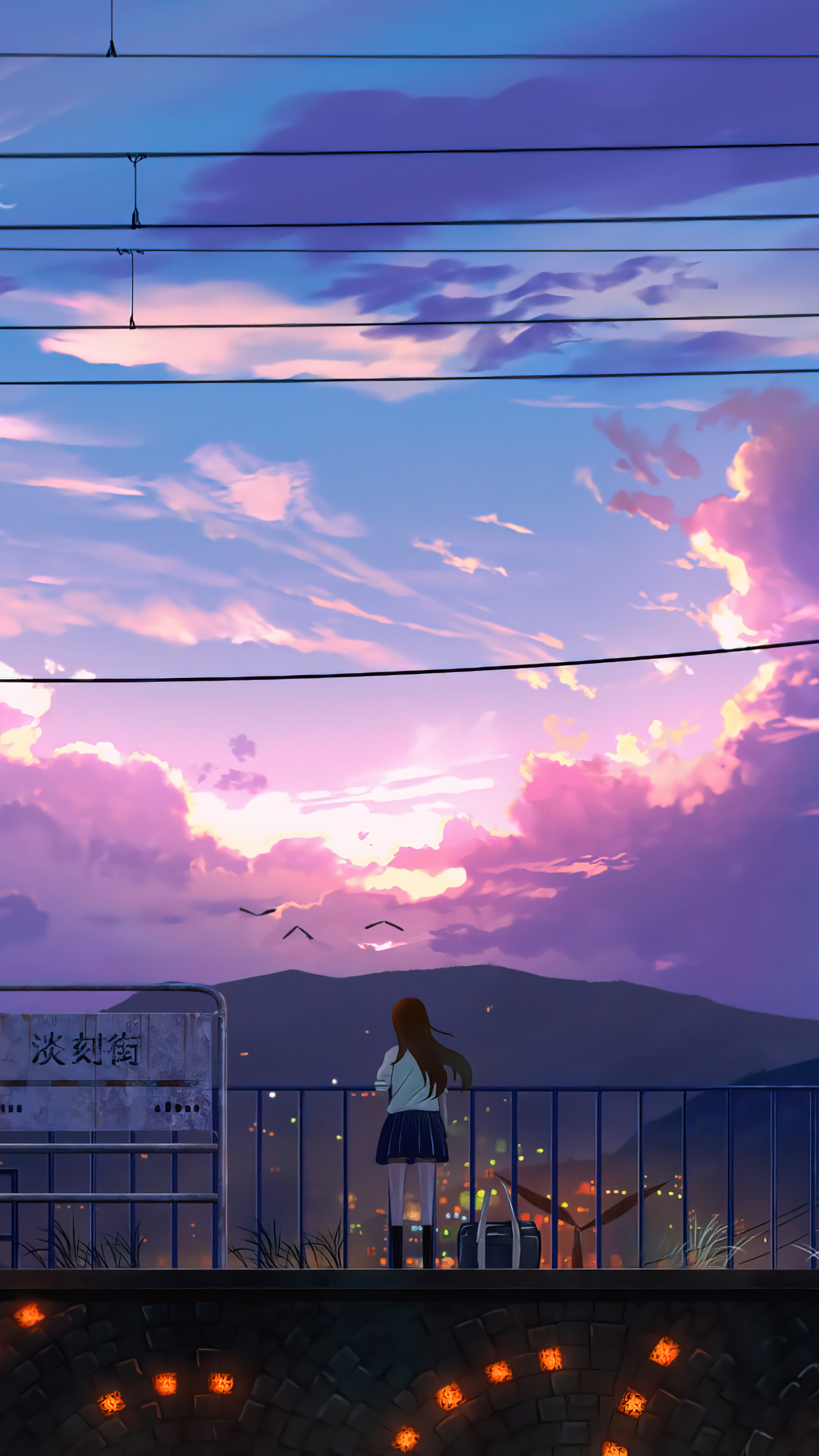2160x3840  329914 Anime, Sunset, Scesser Обои iPhone телефон 4K #3971F 