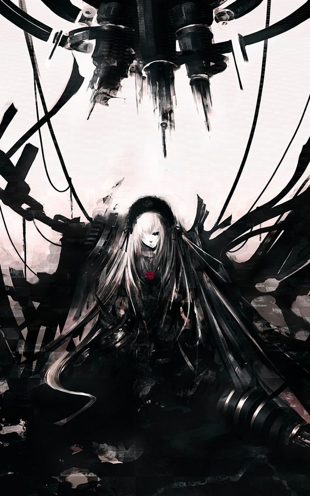 1000x1600  dark - iPhone x обои | AT30-Little-Nightmares-Dark-Anime -Art-Illustration 