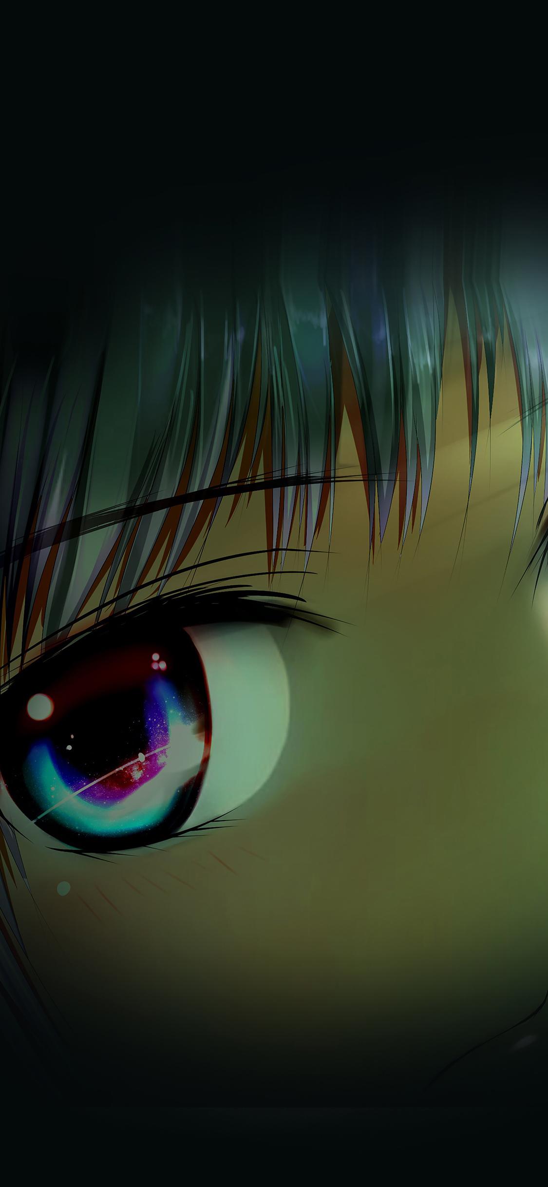 1125x2436   1200362 облака, аниме, темные, аниме -девушки, небо, звезды - редкая галерея HD обои 