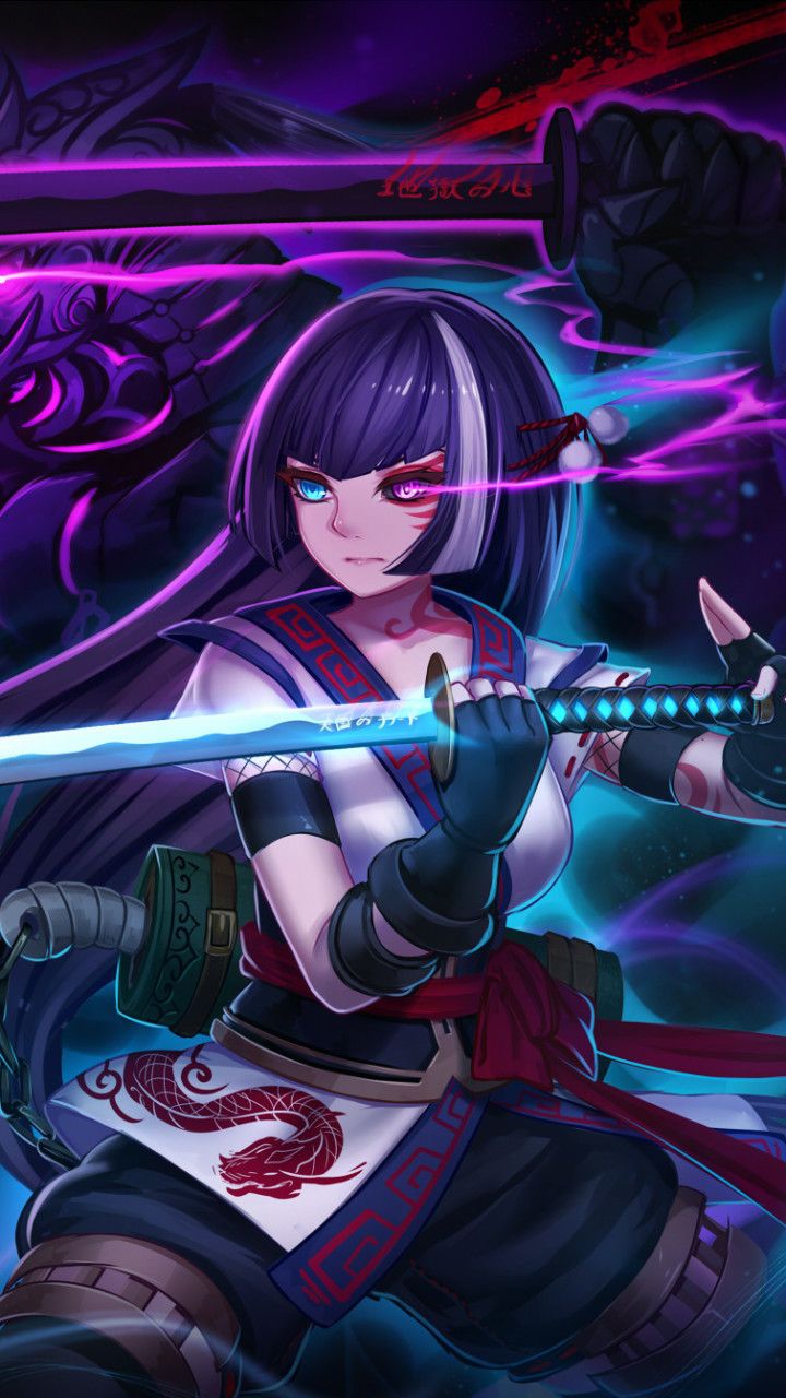 720x1280  720x1280 аниме злой девушки Art Moto G, x Xperia Z1, Z3 Compact, Galaxy S3, Note II, Nexus Wallpaper, HD Artist 4K Wallpaper DEN