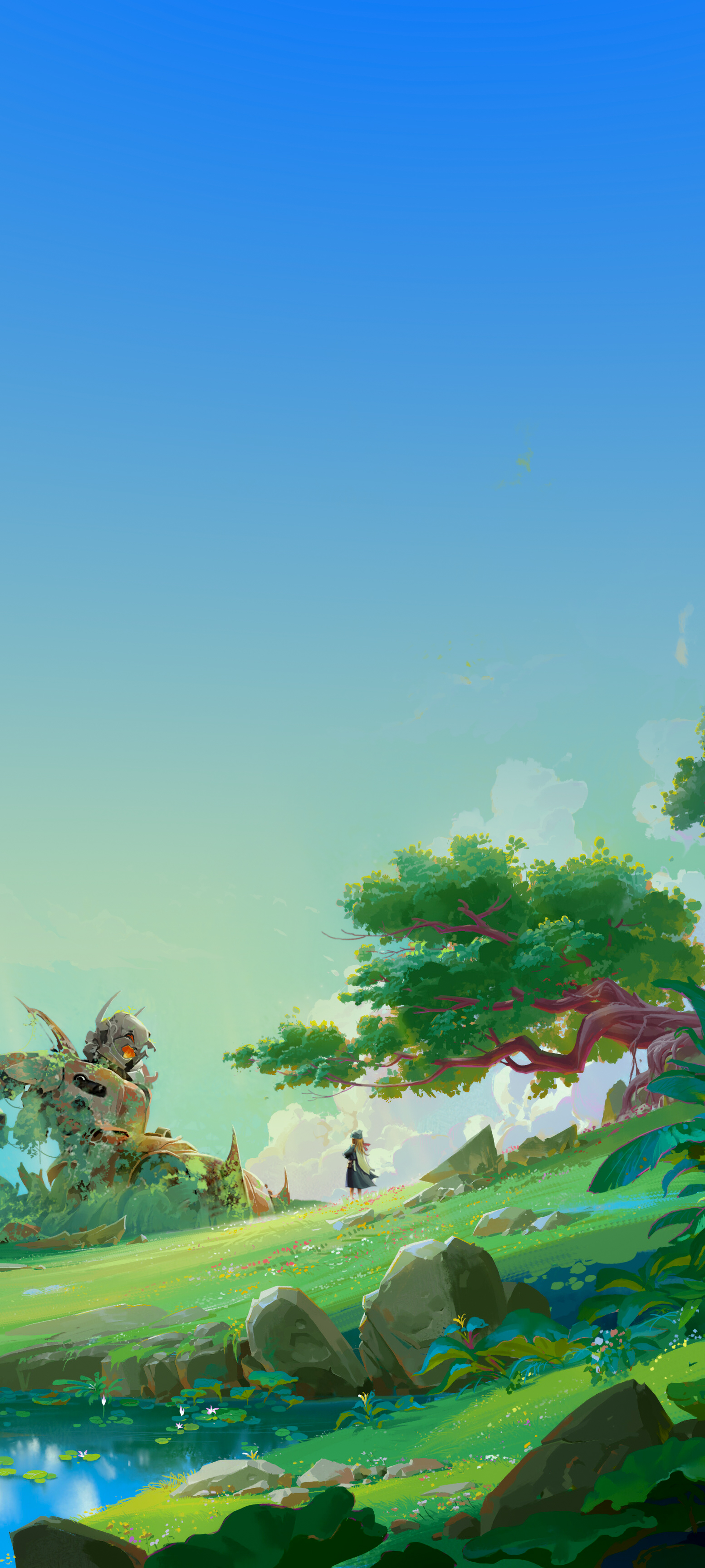 1554x3455   Эстетические аниме -пейзажные обои. обои | Peakpx