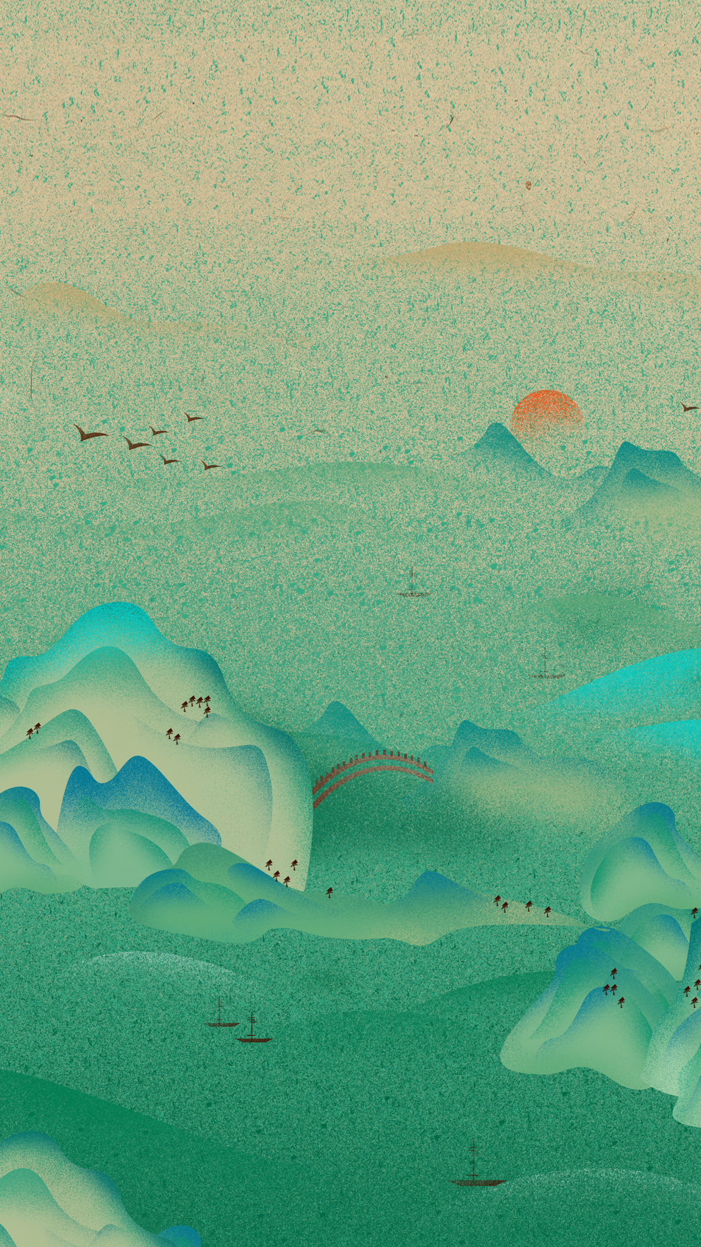 1440x2560  iphonexpapers.com | iPhone x обои | av35-cloud-town-fantasy-anime -liang-xing-illustration-art 