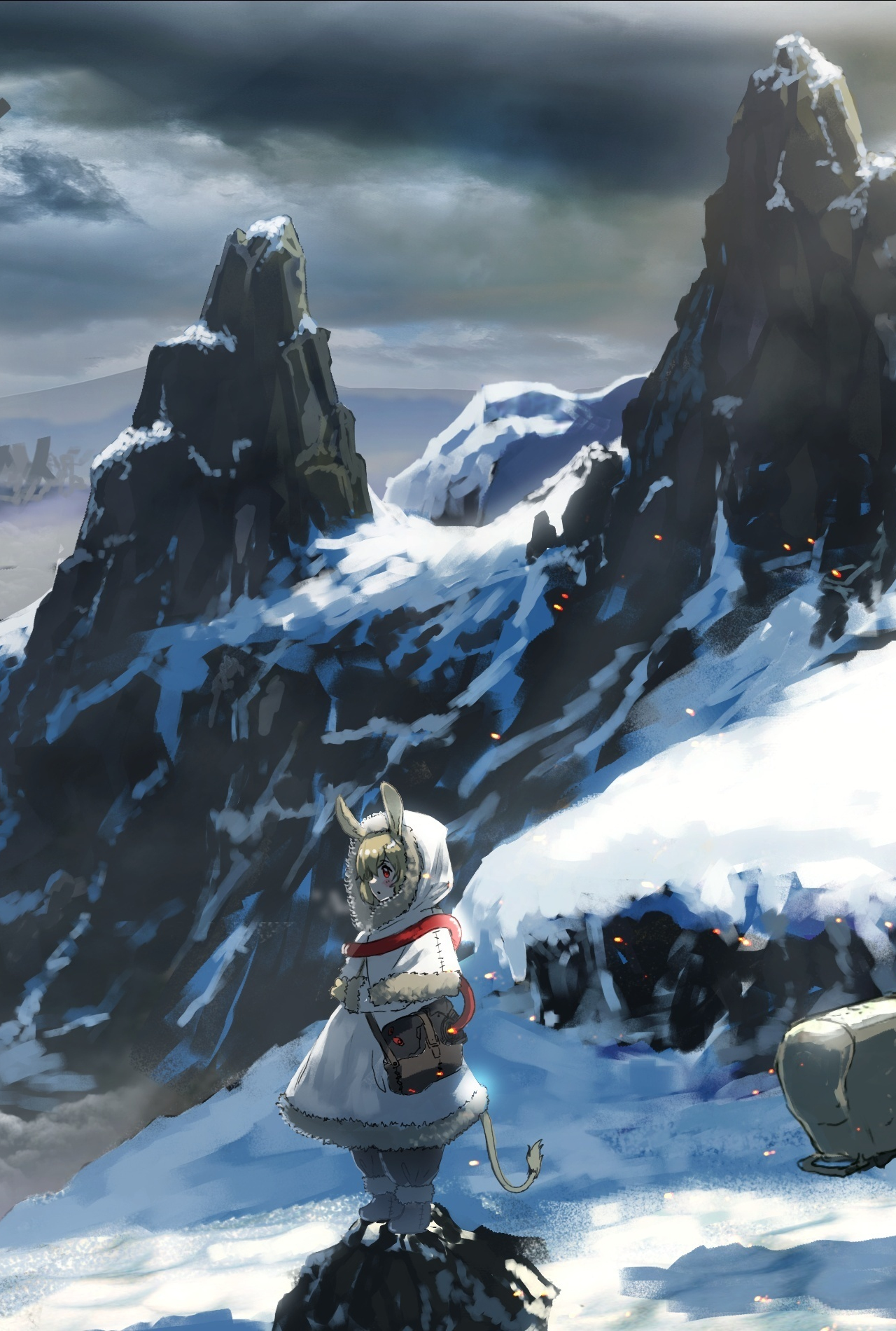 1280x1900  1125x2436 Аниме Оригинальная вечерняя прогулка с CAT 4K iPhone XS, iPhone 10, iPhone X HD 4K Обои, изображения, фоны, фотографии и картинки 