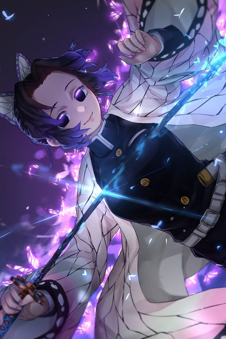 736x1101  Demon Slayer Purple Wallpapers - обои пещера 