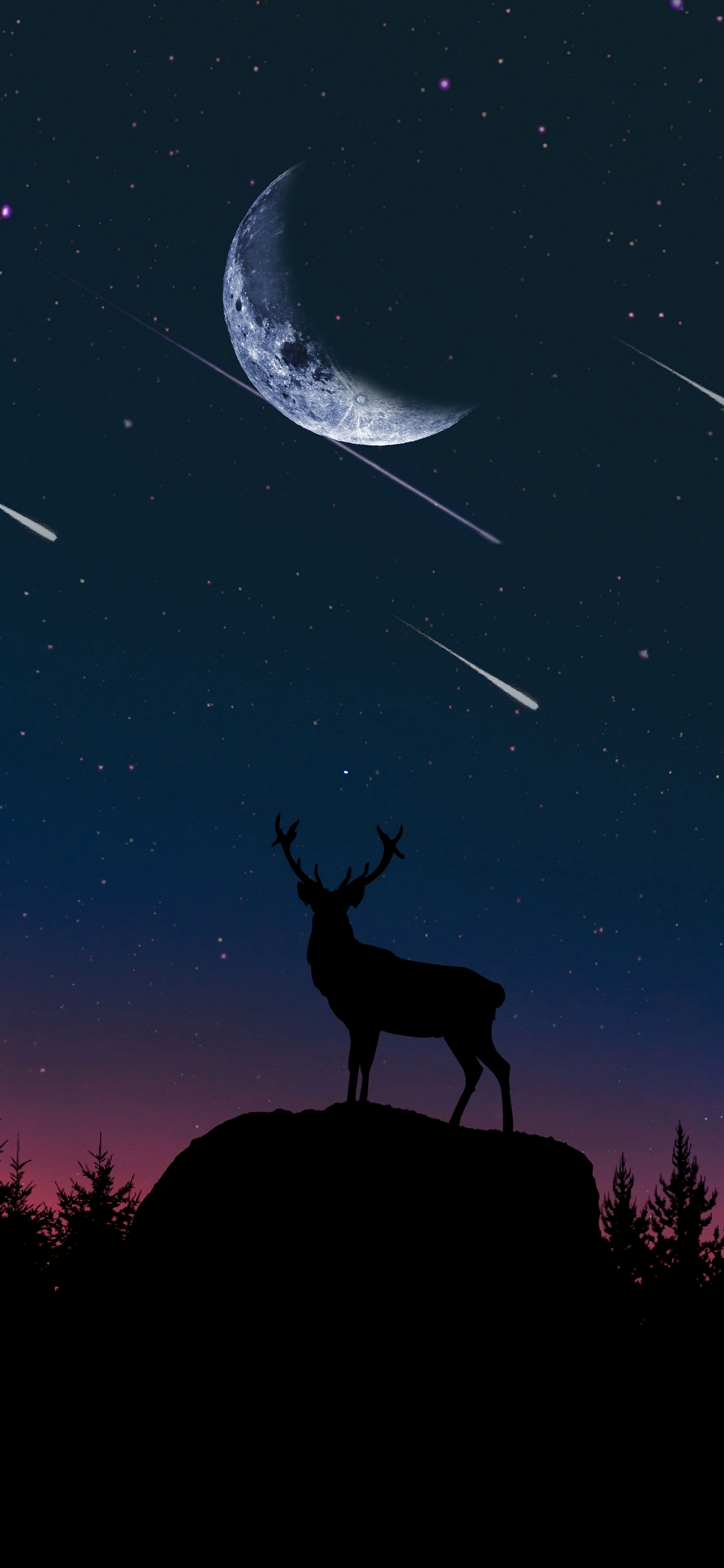 1080x2340  The Wild Deer Mobile Wallpaper - Mobiles Wall