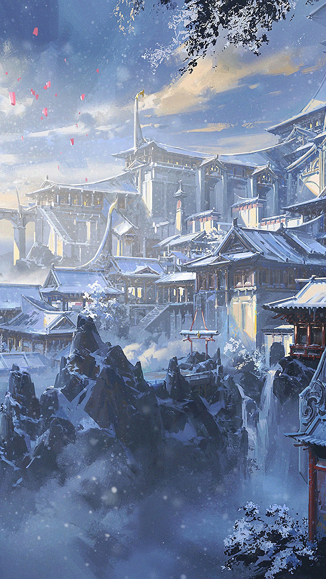 1080x1920   Волны Howl's Moving Castle Wallpaper Фон - обои Den