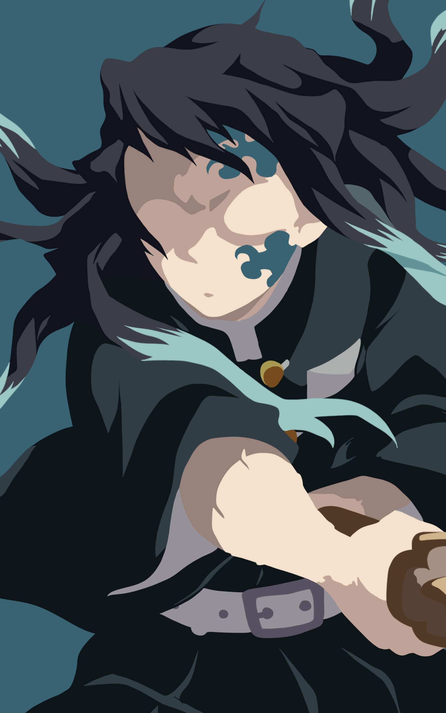 1752x2800  ANIME - Totoro Blue Foine Minimalist 2K Wallpaper Sullpaper