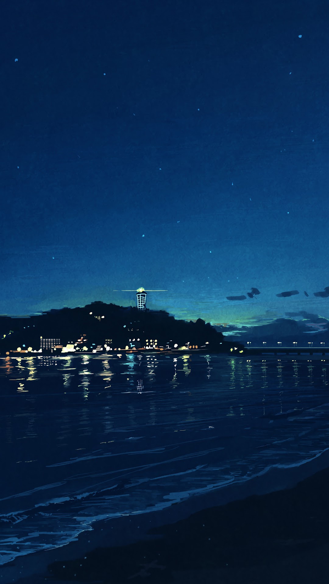 1080x1920  335948, пляж, небо, аниме HD - Редкая галерея HD обои обои 