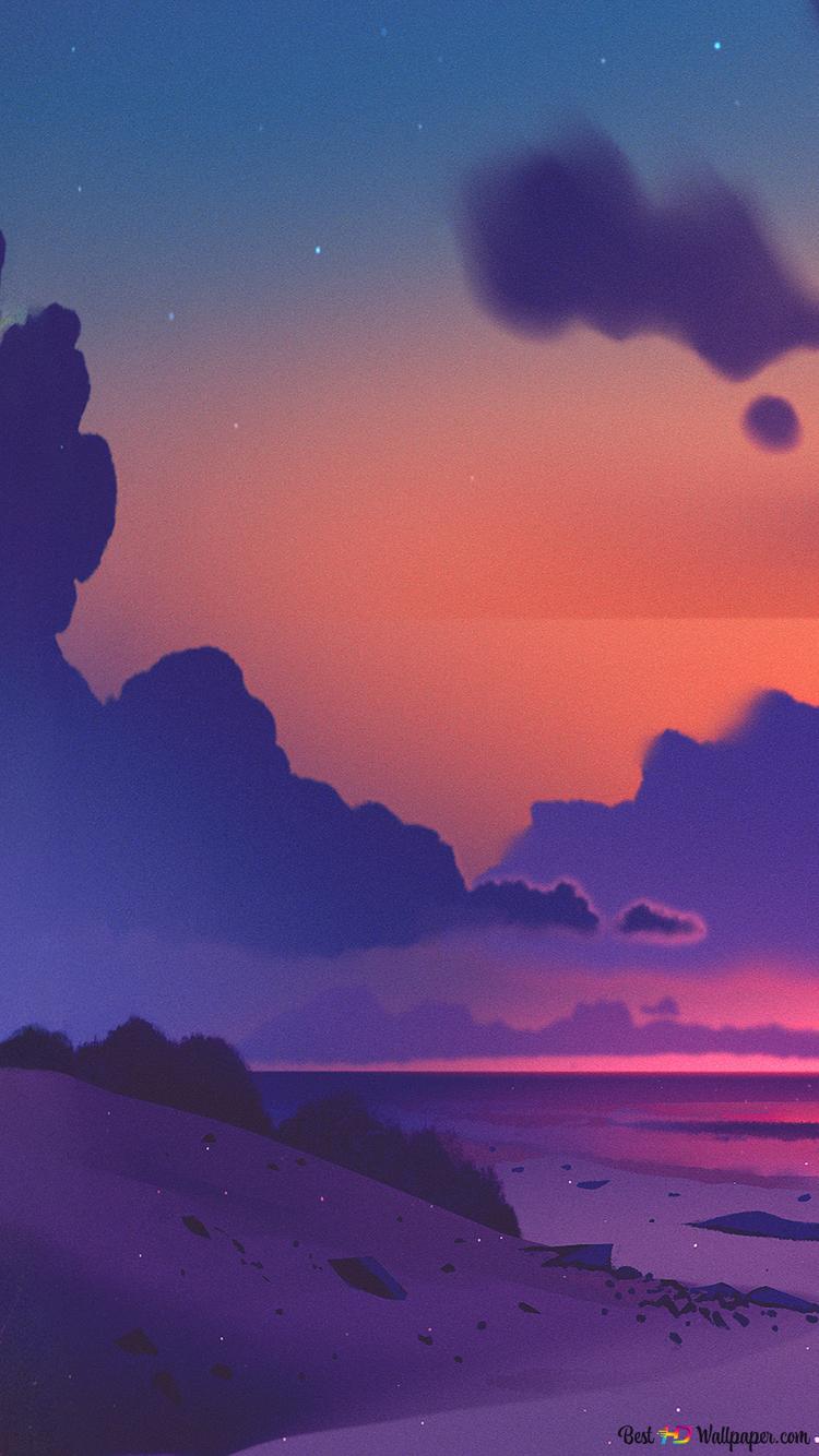 750x1334  beautiful Beach, Мобильные обои, пальма, песок, природа, горизонт - HD Mobile Walls