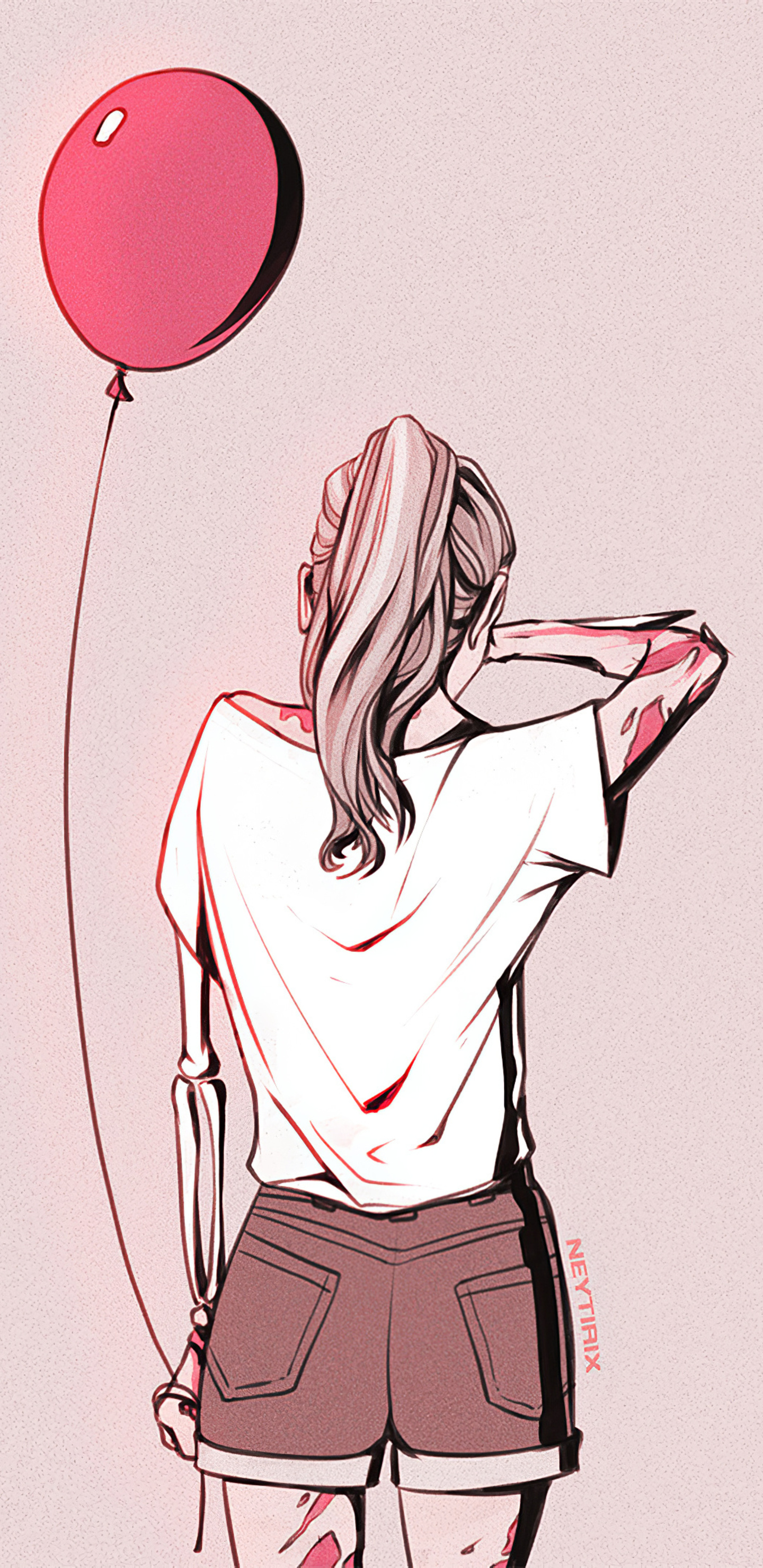 1440x2960  1440x2960 ​​Плачущая девушка грустно с баллоном 4K Samsung Galaxy Note 9,8, S9, S8, S8+ QHD HD 4K Обои, изображения, фоны, фотографии и картинки