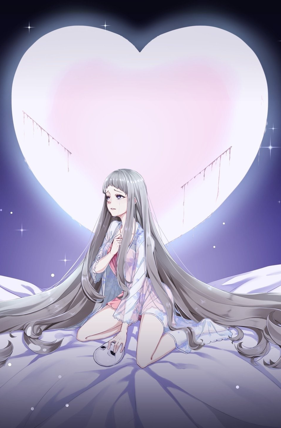 950x1448  Плачущая девушка слушает Ultra HD настольные фоновые обои для 4K UHD TV: широкоэкранный