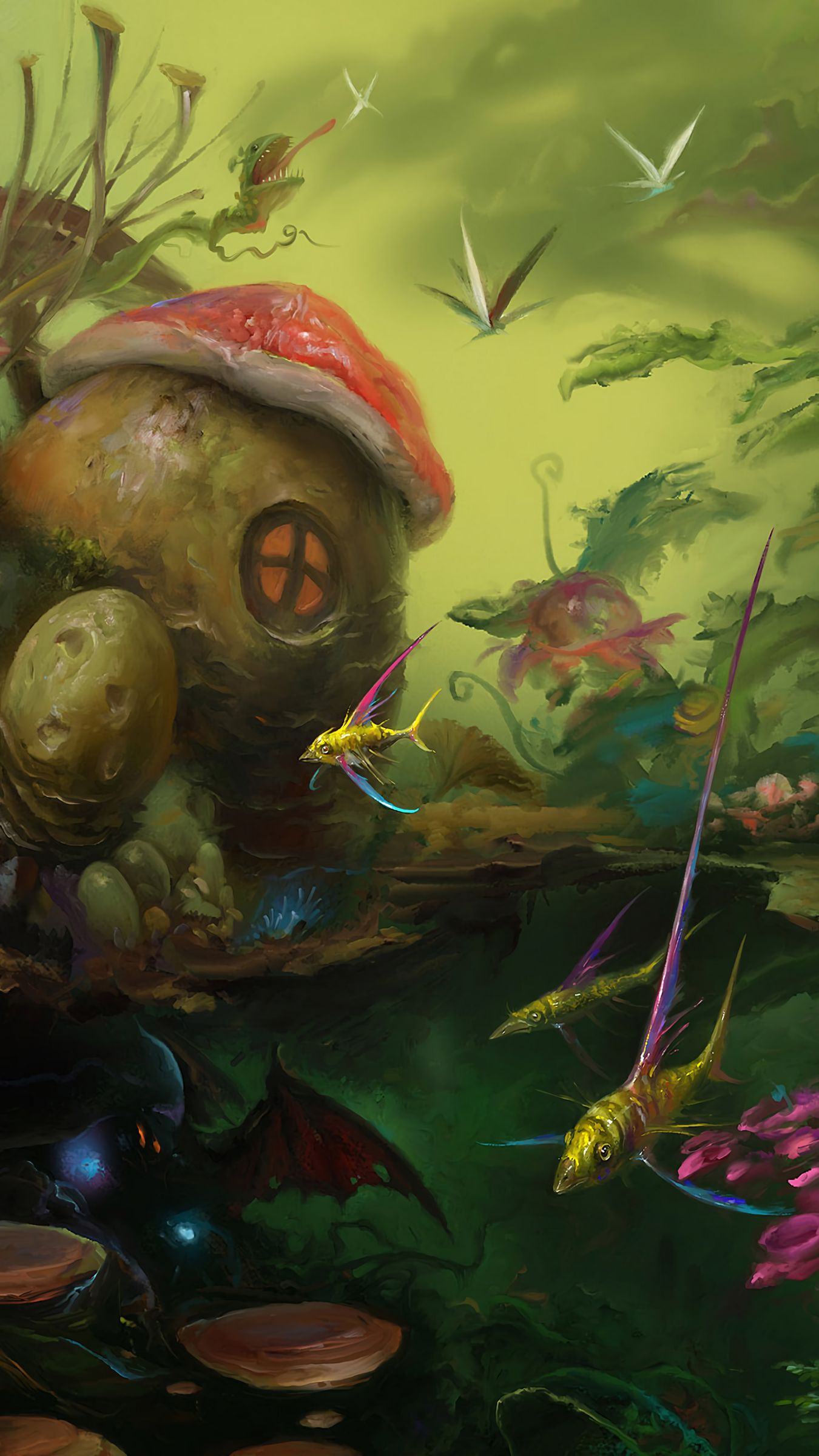 1350x2400  Скачать обои 1350x2400 дом, существа, магия, сказочный iPhone 8+/7+/6s+/6+для Parallax HD фон