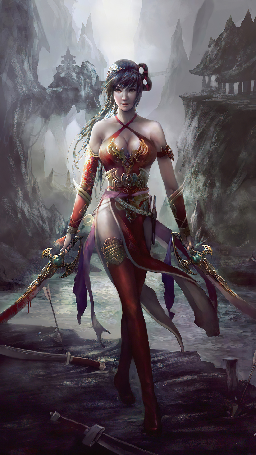 1080x1920  1080x1920 Китайская Assasin Girl 4K iPhone 7,6S, 6 Plus, Pixel XL, один плюс 3,3T, 5 HD 4K обои, изображения, фоны, фотографии и картинки