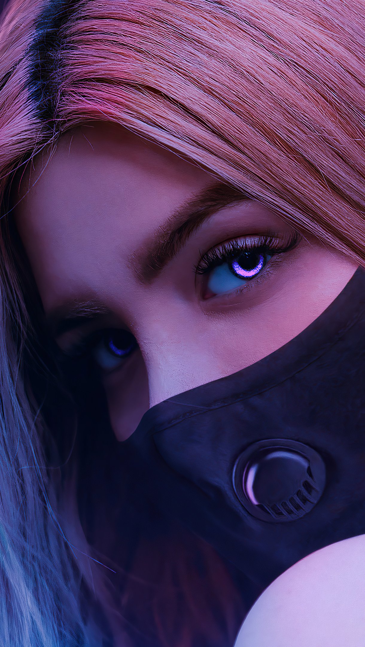 1220x2160  Девушка с масками обои - топ -бесплатная девушка с масками - обоие