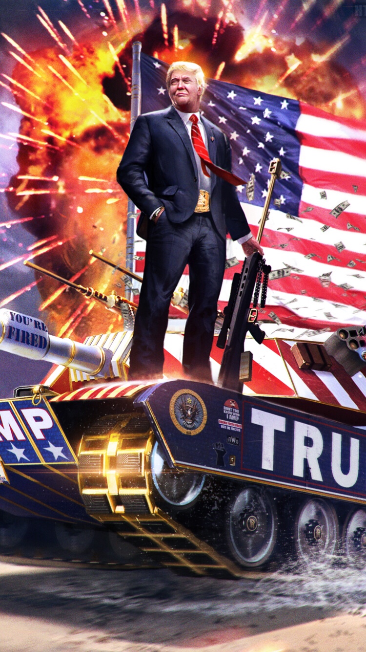 750x1334 American Pride and Military of Donald Trump Wallpaper - Обои для Tech